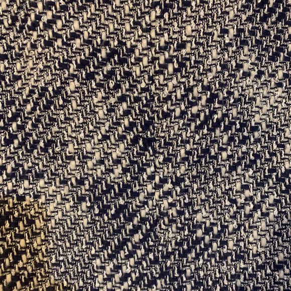 Cache Blue/Ivory Tweed Lined Jacket sz 10 - Picture 6 of 8